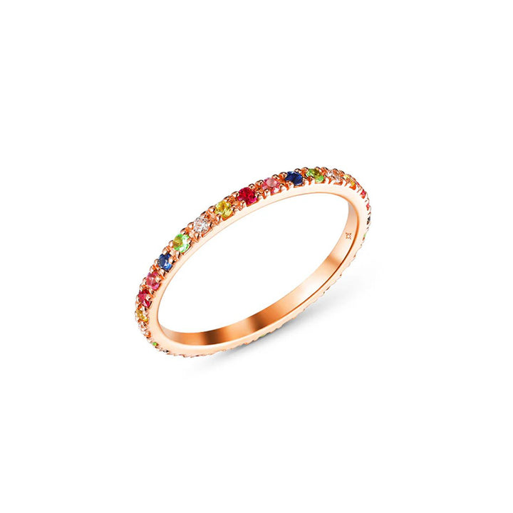 Multi-Color Rainbow Eternity Band
