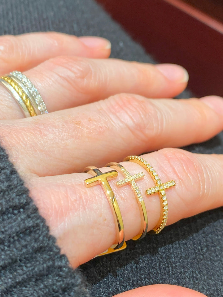 Cross Diamond Ring