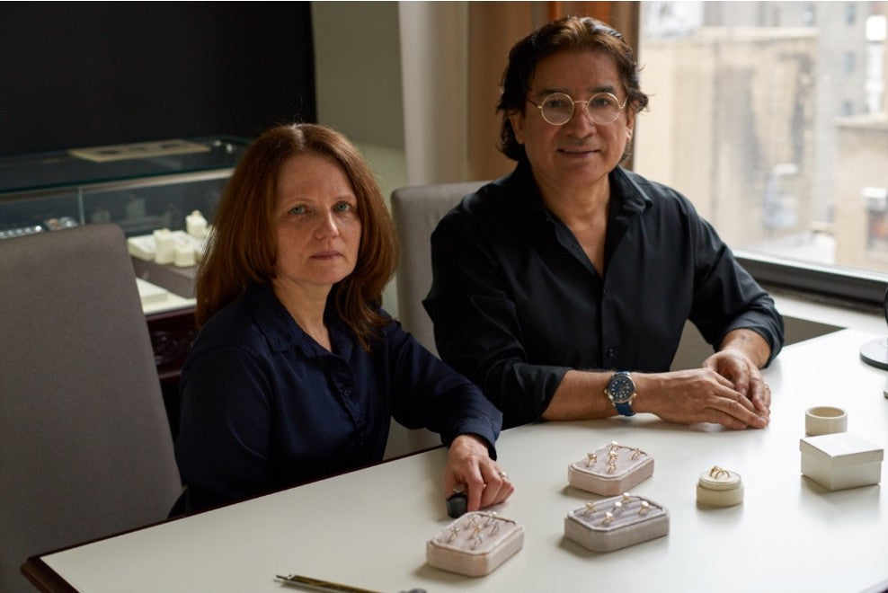Carlos and Galina at Couture Jewelry Atelier in New York City