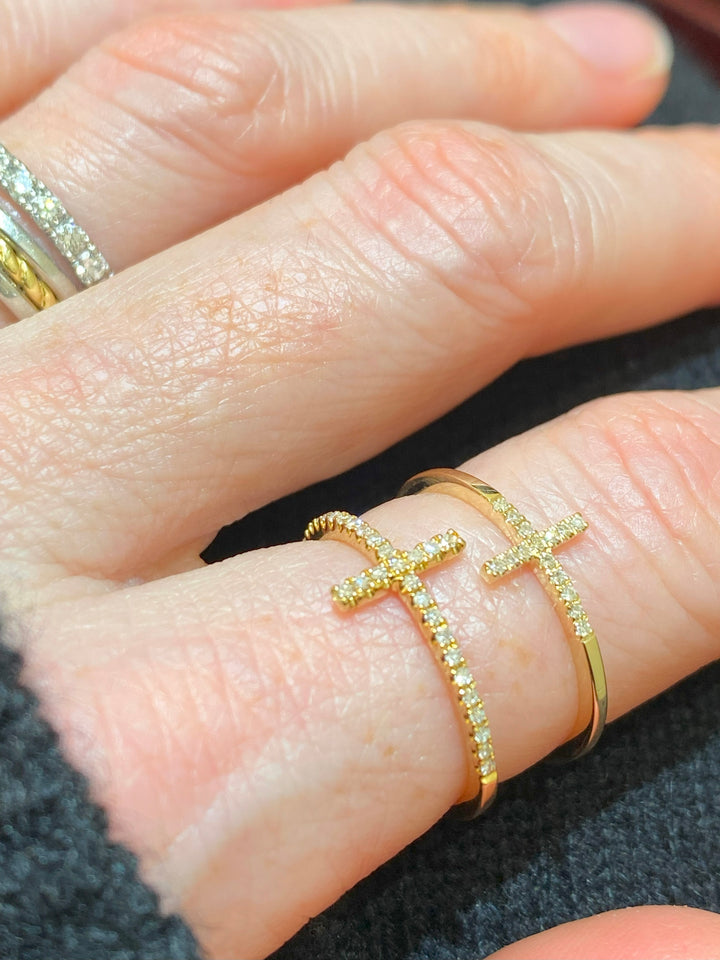 Cross Diamond Ring