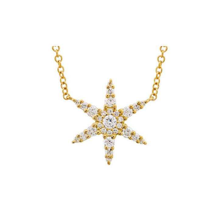 Gold Starburst Pendant Necklace
