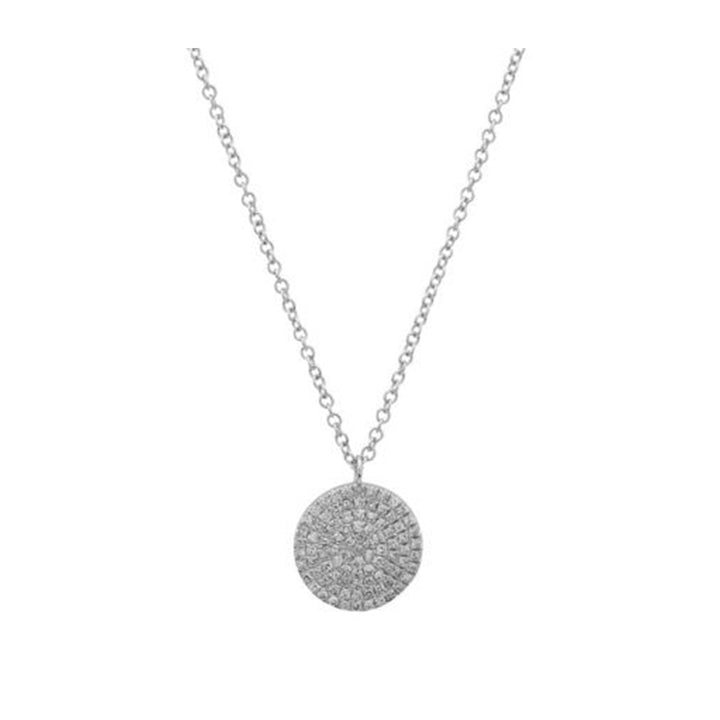 Circular Diamond Pendant Necklace