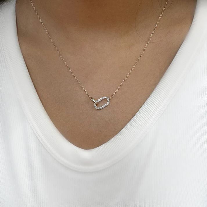 Interlocking Circle Diamond Necklace