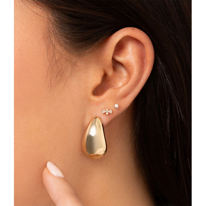 14k Yellow Gold Pear Shape Earrings