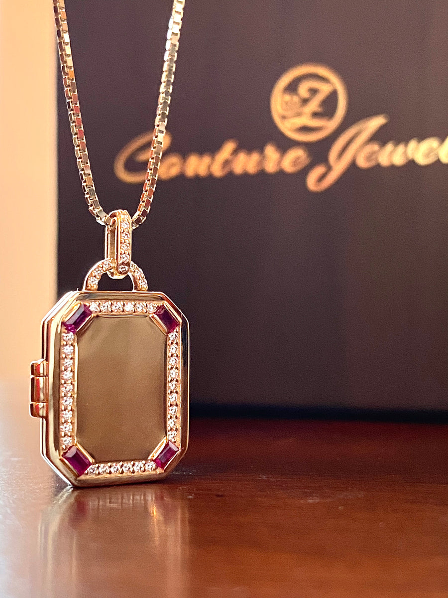 Custom fine jewelry necklace designed at Couture Jewelry Atelier in New York City