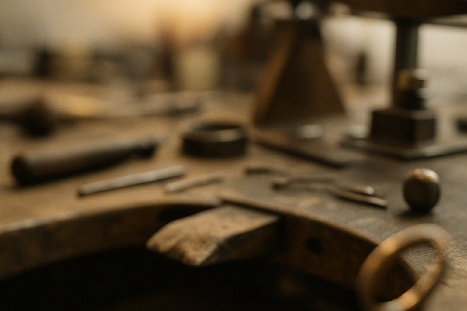 NYC Diamond District jewelry studio tools and workbench