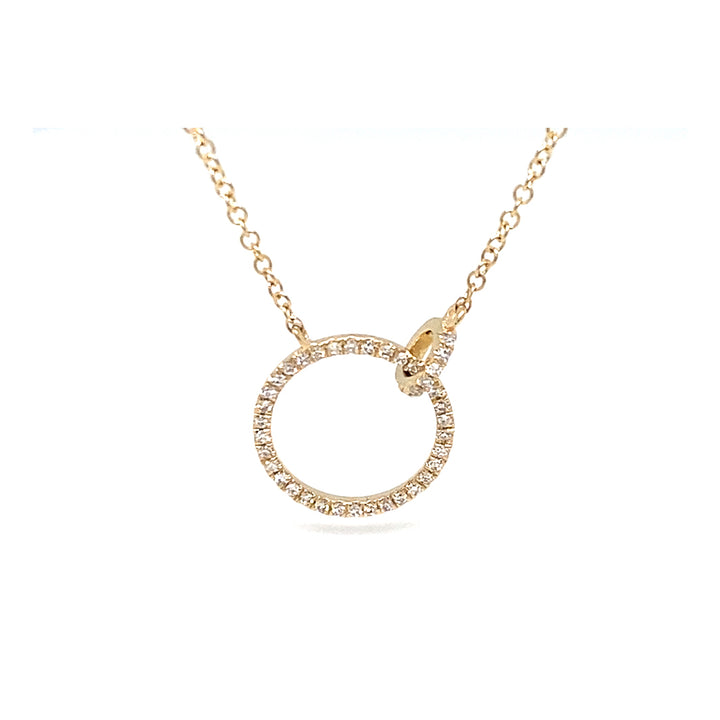 Interlocking Open Circle Diamond Necklace