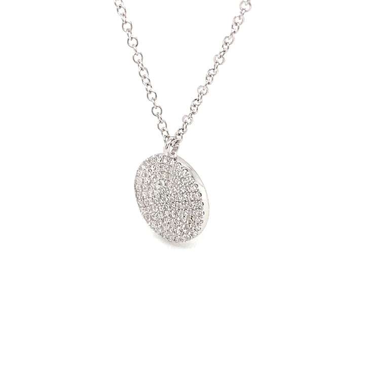 Circular Diamond Pendant Necklace