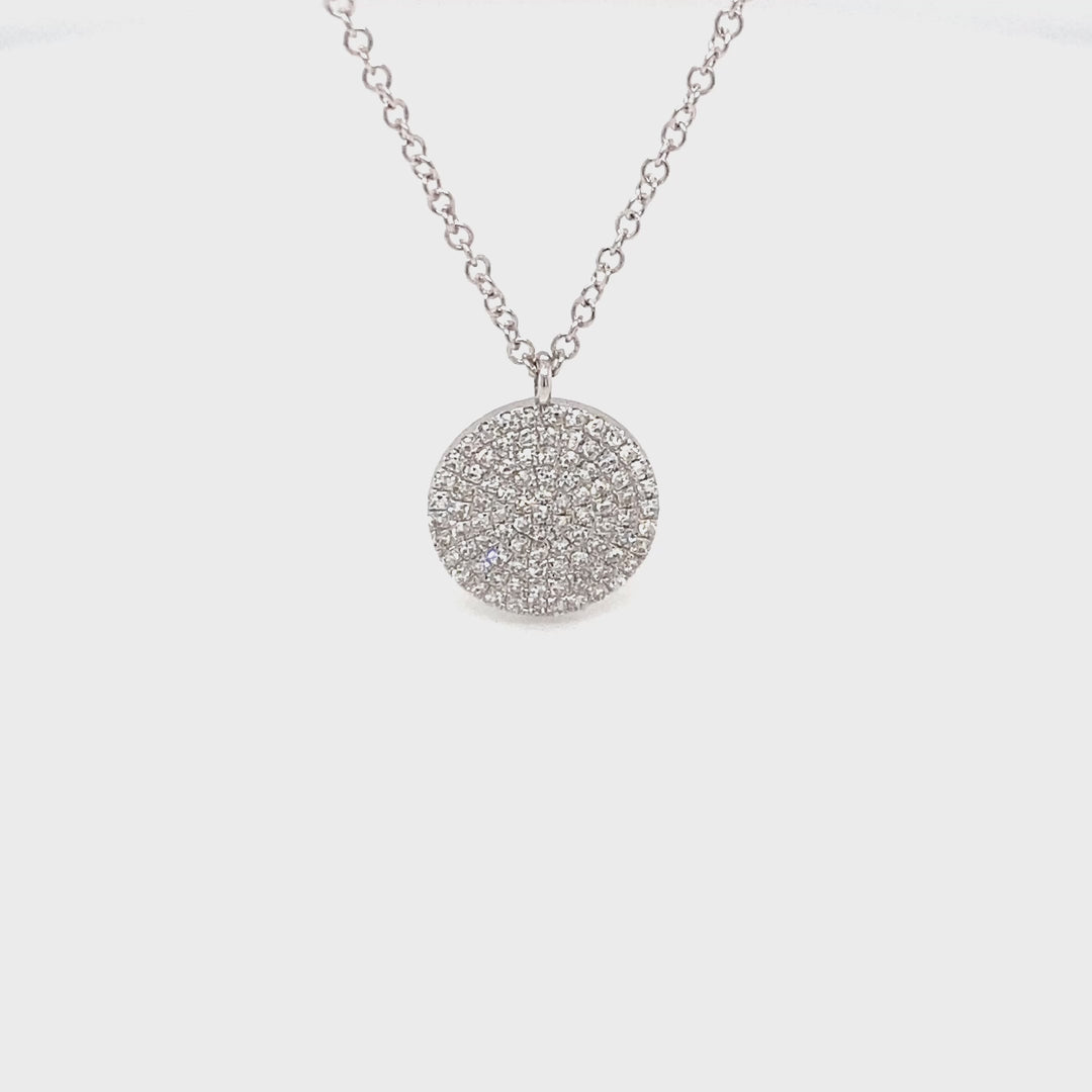 Circular Diamond Pendant Necklace