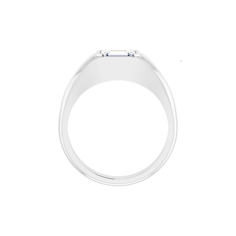 1CT Natural Emerald Cut Diamond Men&