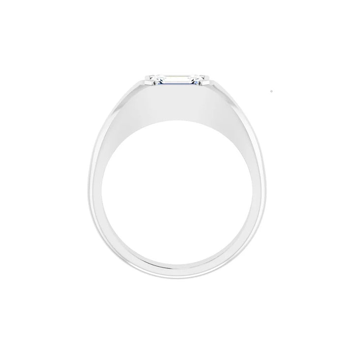 1CT Natural Emerald Cut Diamond Men&