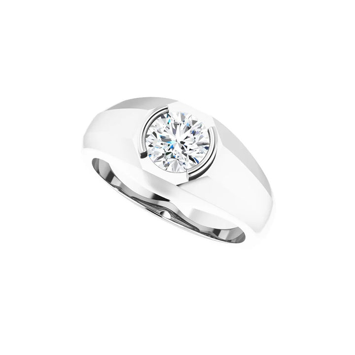 1CT Natural Round Diamond Men&