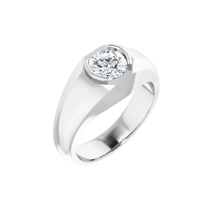 1CT Natural Round Diamond Men&