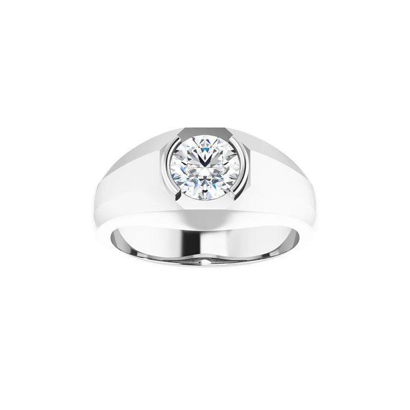 1CT Natural Round Diamond Men&