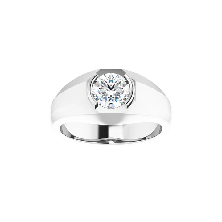 1CT Natural Round Diamond Men&