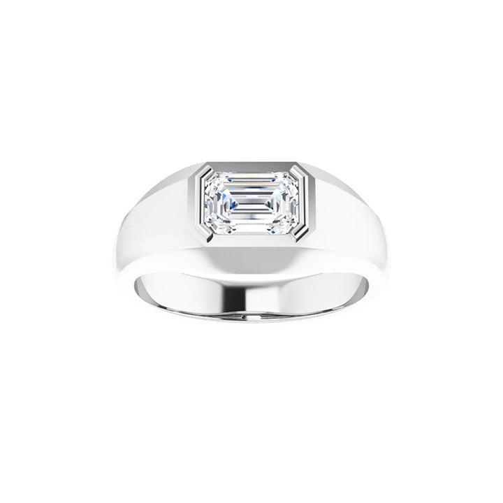 1CT Natural Emerald Cut Diamond Men&