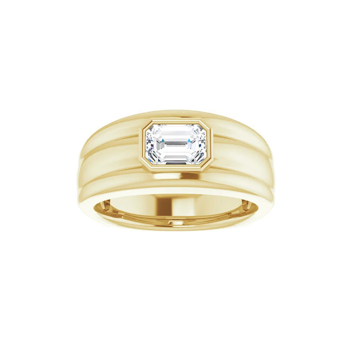 1CT Natural Emerald Cut Diamond Men&