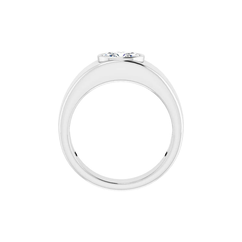 1CT Natural Oval Diamond Men&