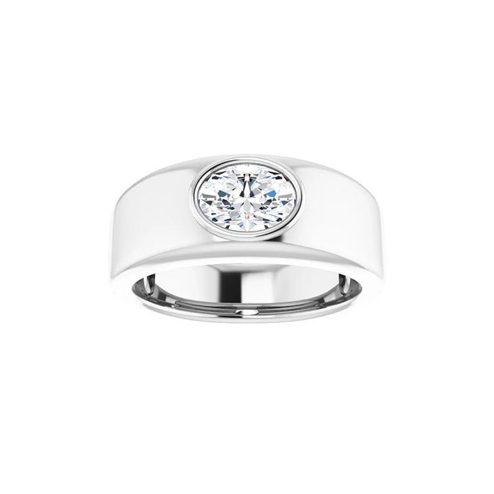 1CT Natural Oval Diamond Men&