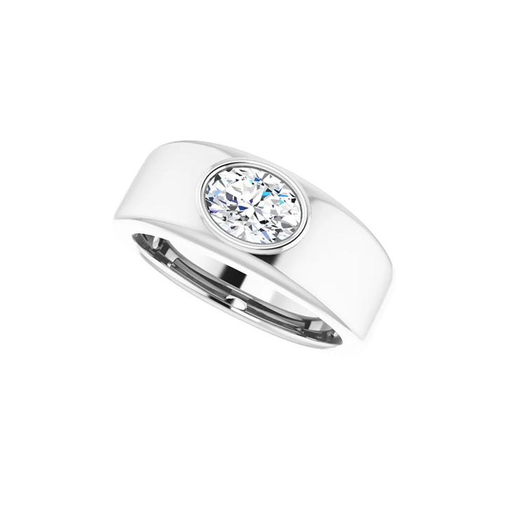 1CT Natural Oval Diamond Men&