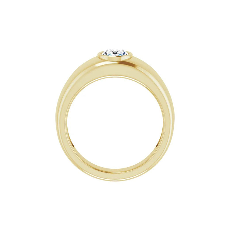 1CT Natural Oval Diamond Men&