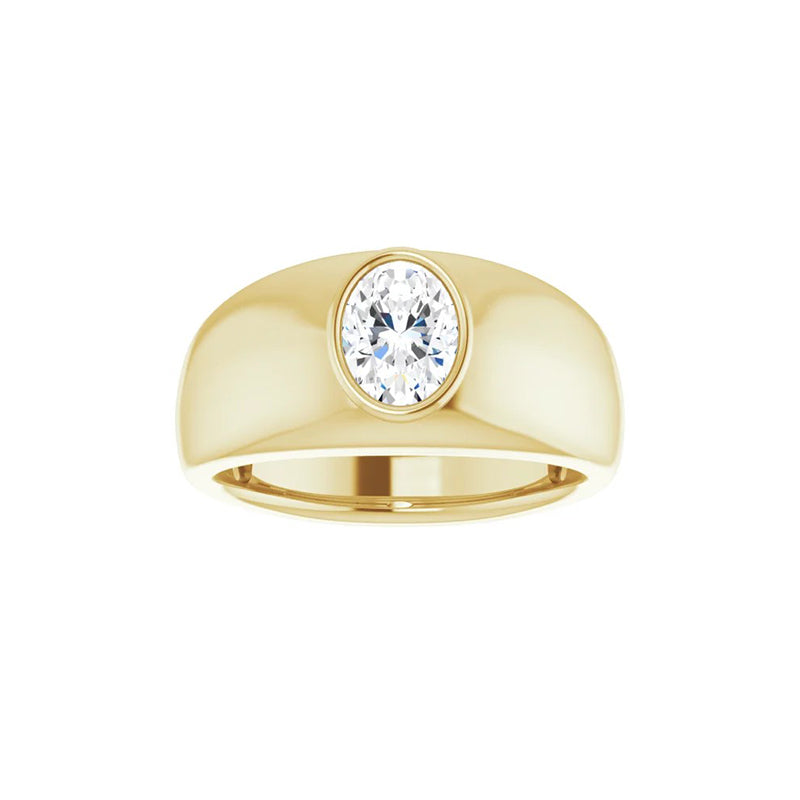 1CT Natural Oval Diamond Men&