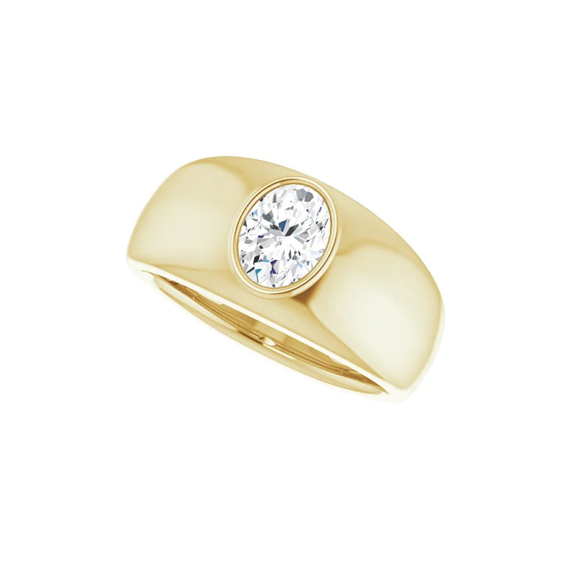 1CT Natural Oval Diamond Men&