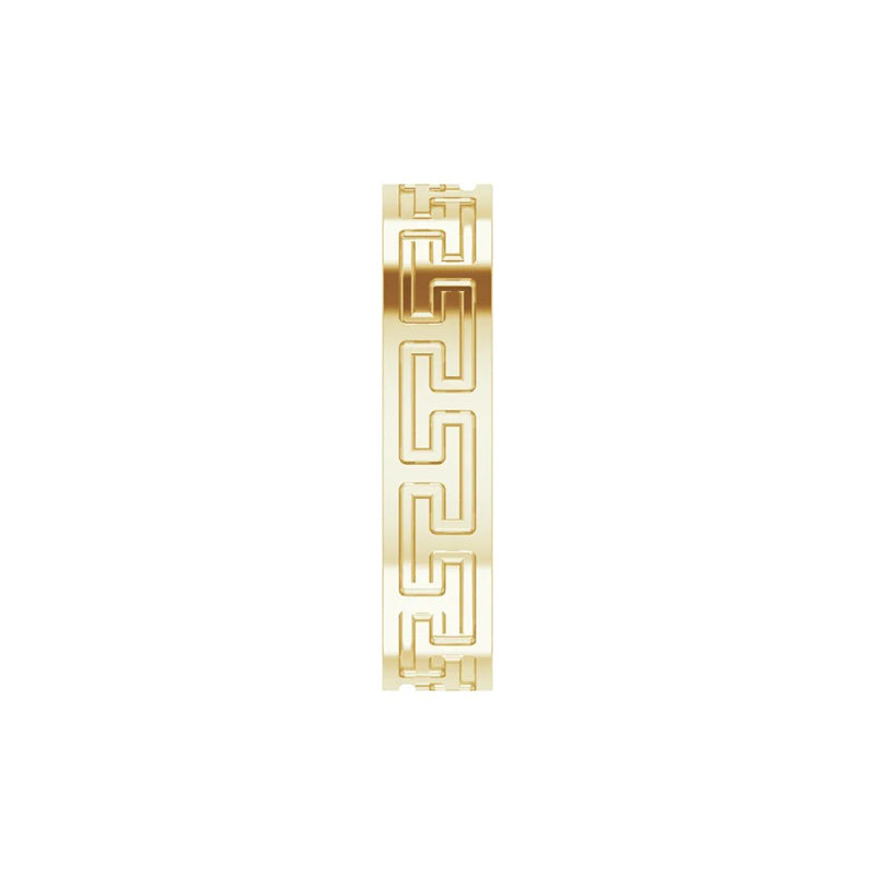 5MM Greek Key Wedding Band