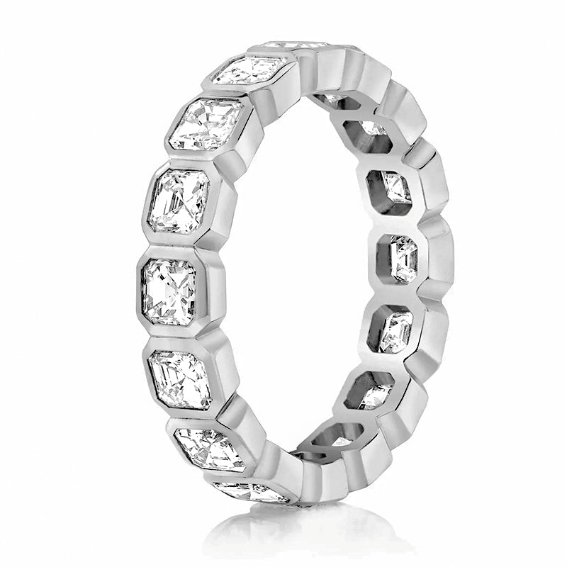 Asscher Bazel Eternity Band