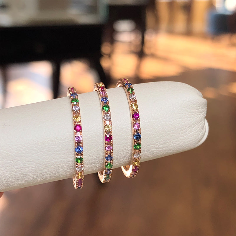 Multi-Color Rainbow Eternity Band