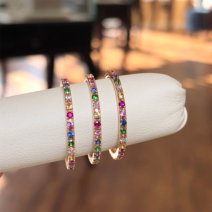 Multi-Color Rainbow Eternity Band