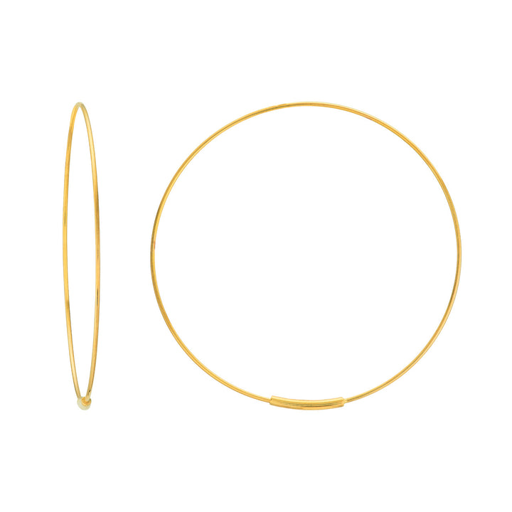 40mm Endless Wire Hoop Earrings