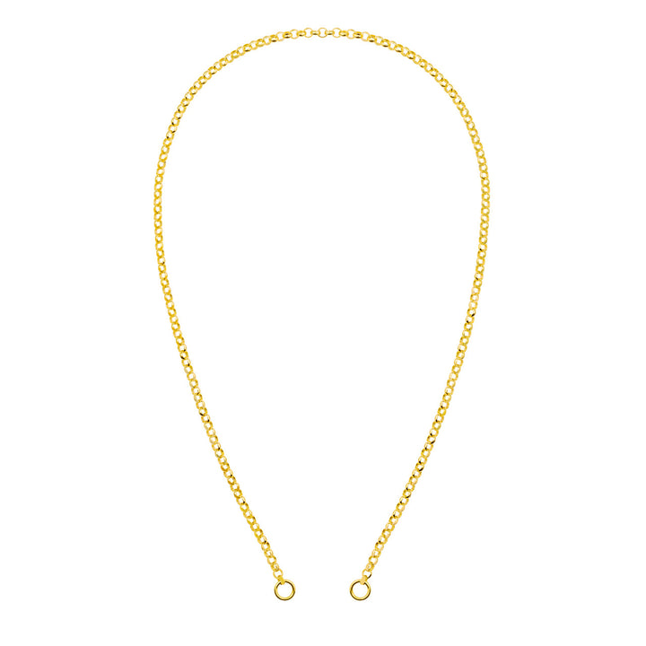 14K Yellow Gold 3.75mm Rolo Split Chain Necklace