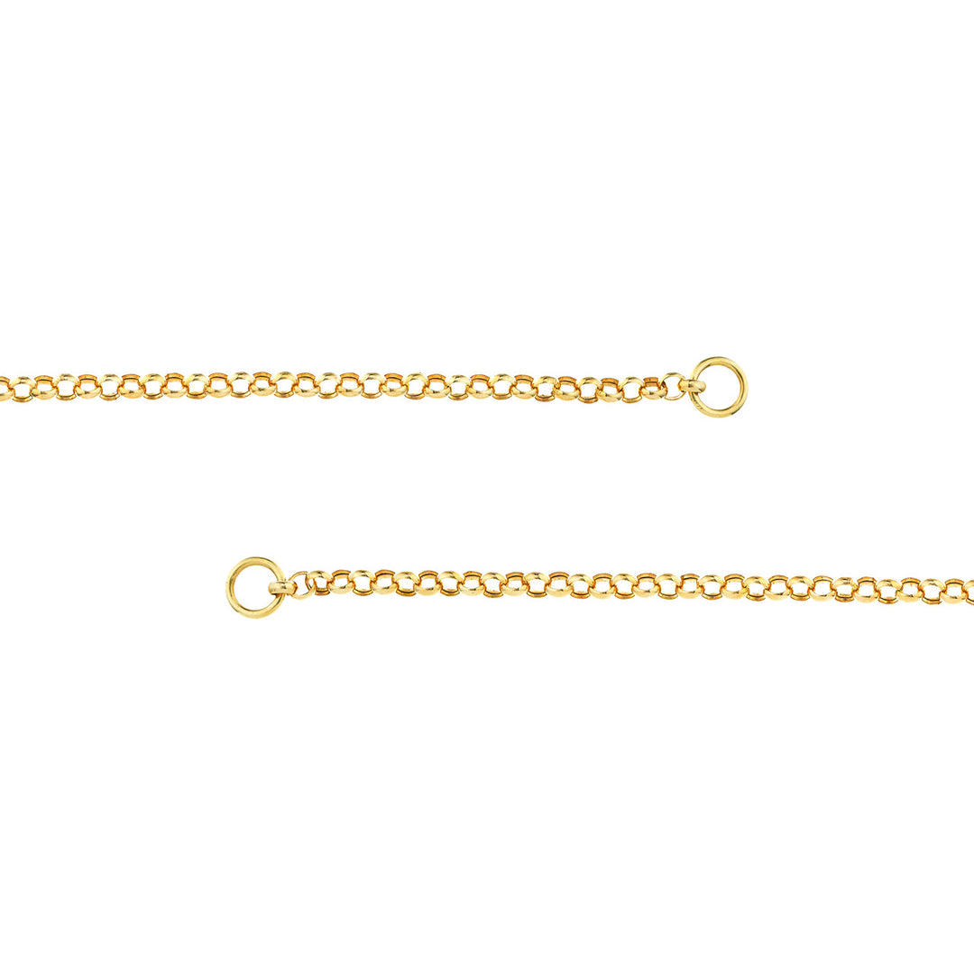 14K Yellow Gold 3.75mm Rolo Split Chain Necklace