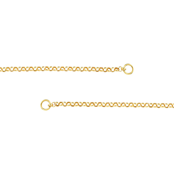 14K Yellow Gold 3.75mm Rolo Split Chain Necklace