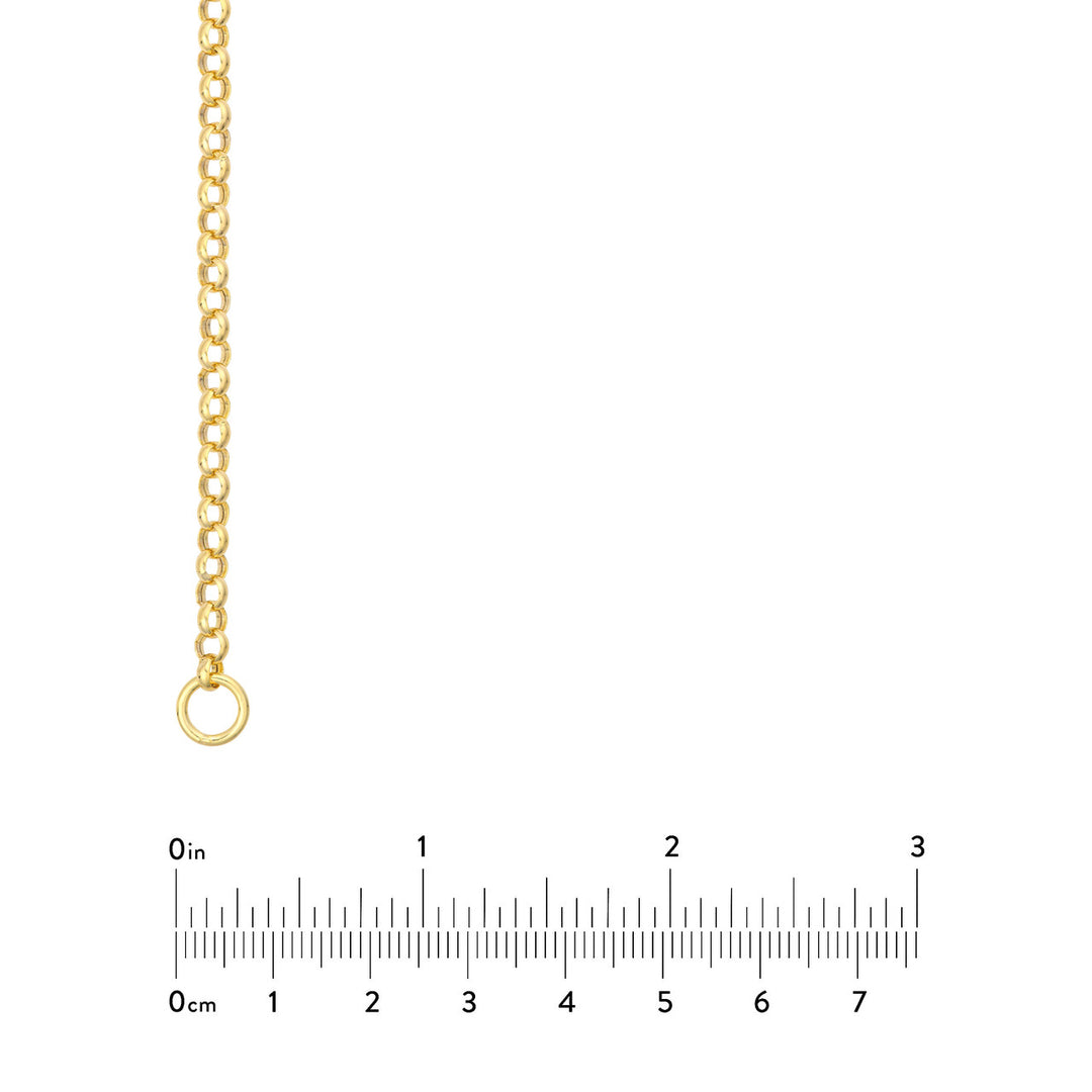 14K Yellow Gold 3.75mm Rolo Split Chain Necklace