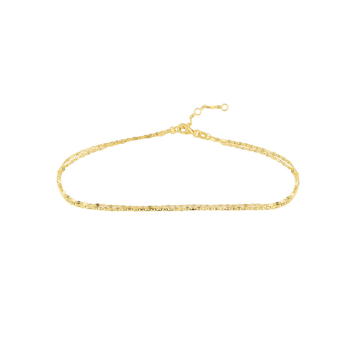 Valentino and Hammered Forzentina Chain Adjustable Anklet