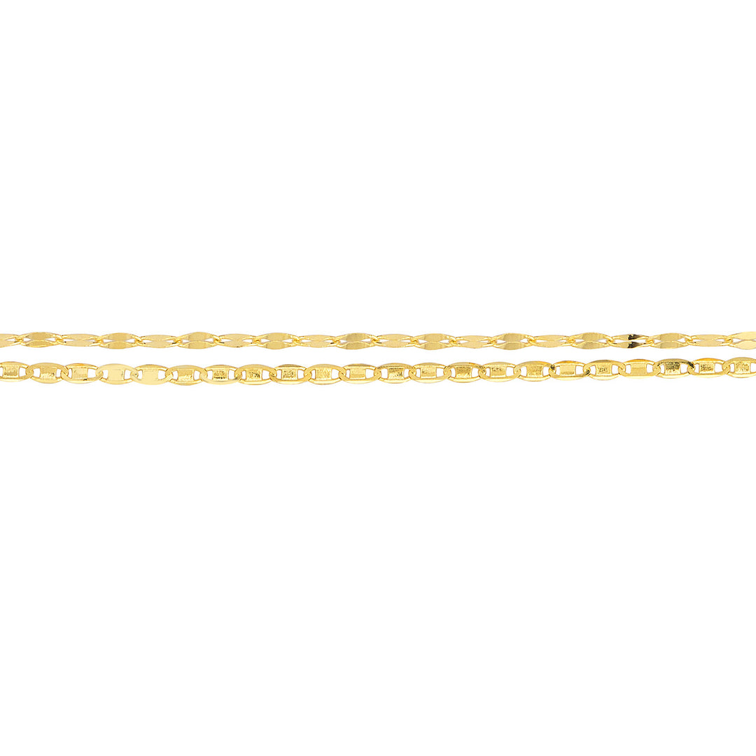 Valentino and Hammered Forzentina Chain Adjustable Anklet