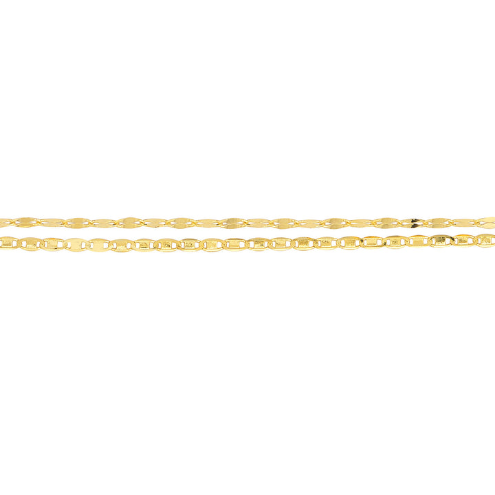Valentino and Hammered Forzentina Chain Adjustable Anklet