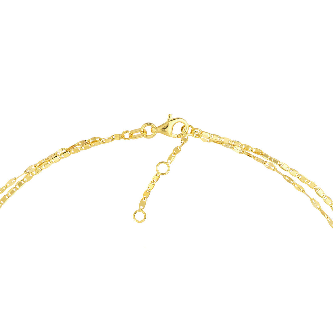 Valentino and Hammered Forzentina Chain Adjustable Anklet
