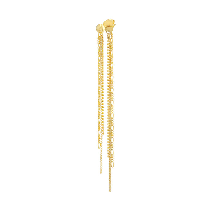 Mixed Tassel Front &amp; Back Earrings