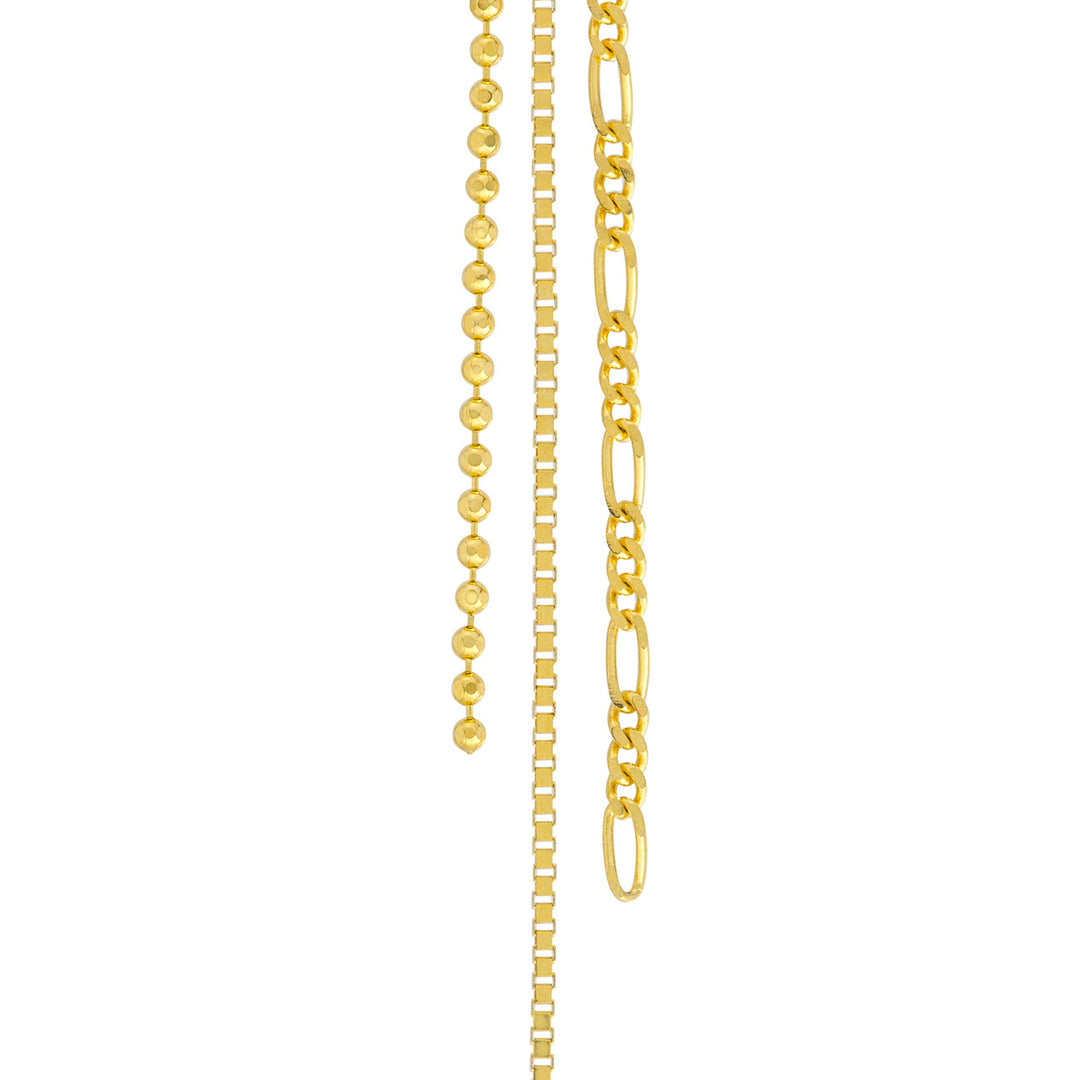 Mixed Tassel Front &amp; Back Earrings