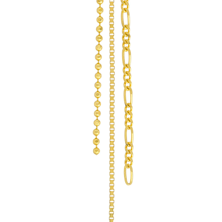 Mixed Tassel Front &amp; Back Earrings