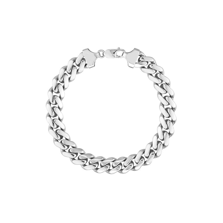 Sterling Silver 10.4mm Miami Cuban Chain with Lobster Lock Bracelet