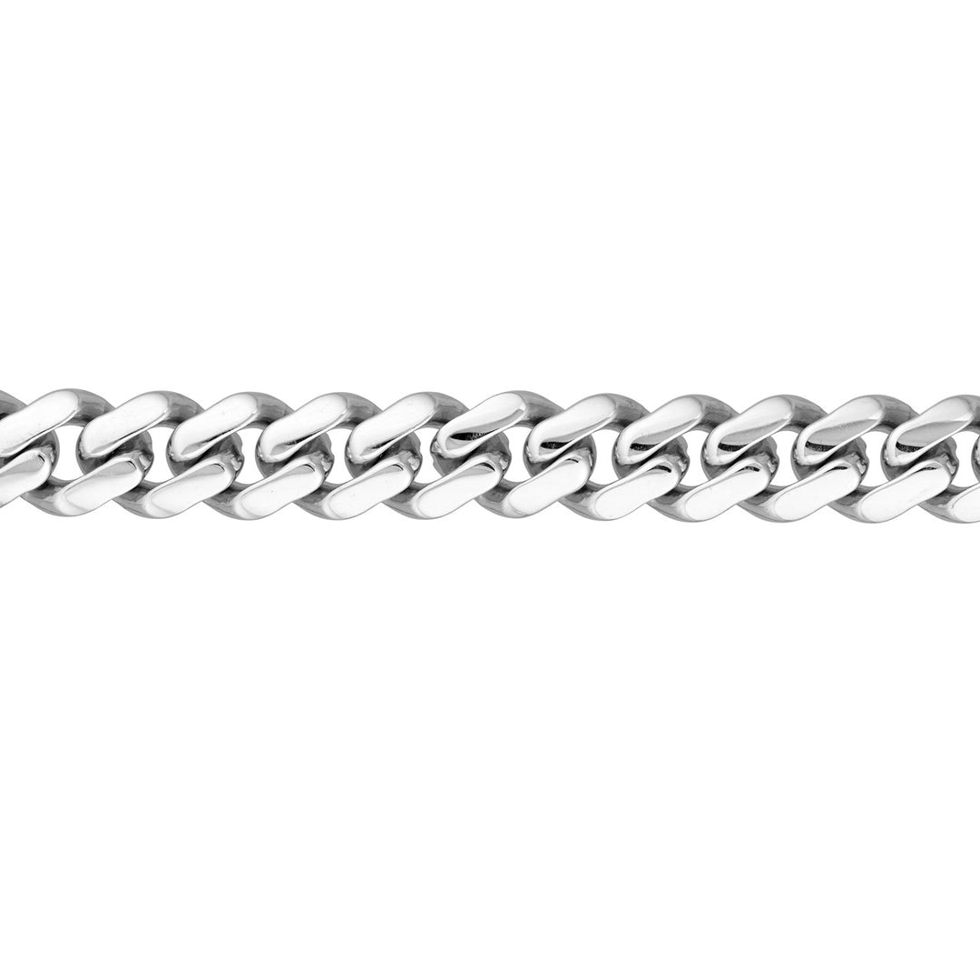 Sterling Silver 10.4mm Miami Cuban Chain with Lobster Lock Bracelet