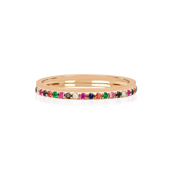 Multi-Color Rainbow Eternity Band