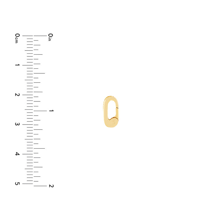 14K Yellow Gold Mini Diamond Push Lock Connector
